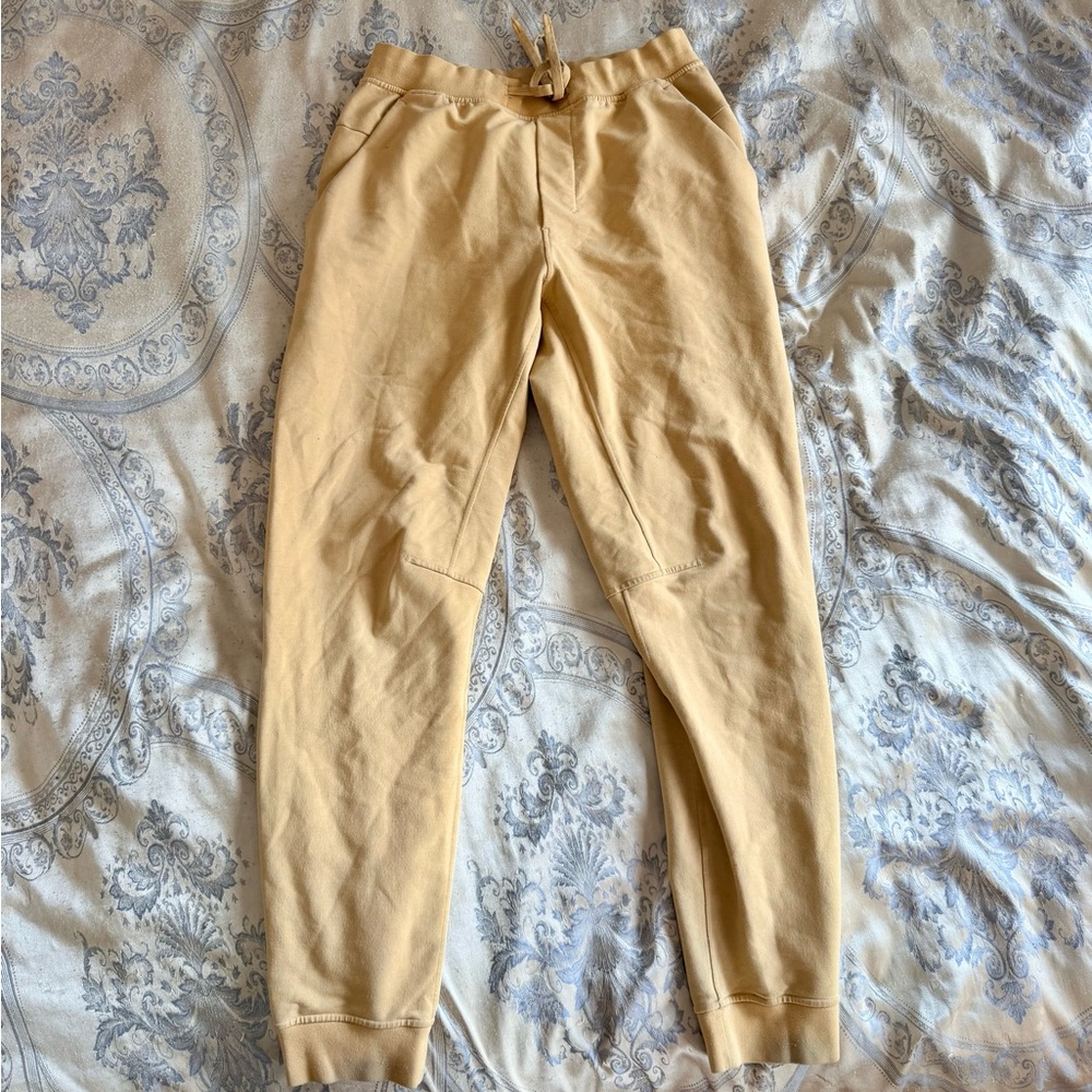 Tan/Light Yellow Lululemon Jogger Pants